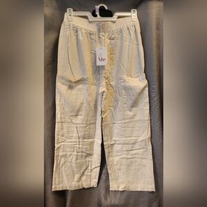 So ME BOHO Essentials Cream Casual Pants, Large